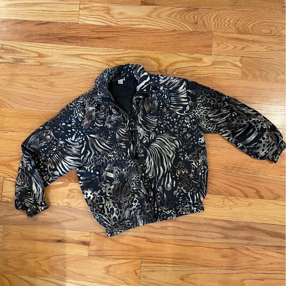 Silk Animal Print Jacket